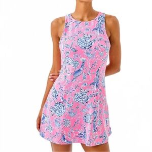 NWT Lilly Pulitzer westley active dress in rousseau pink barefoot beachcombers